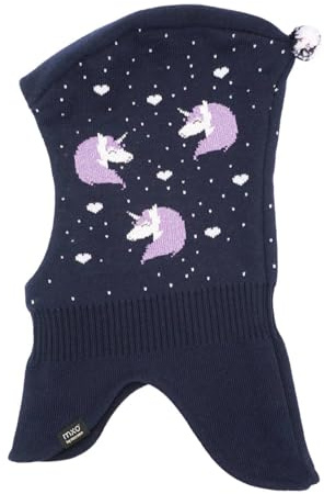 maximo MINI Girl-Schlupfmütze Jacquard Einhorn