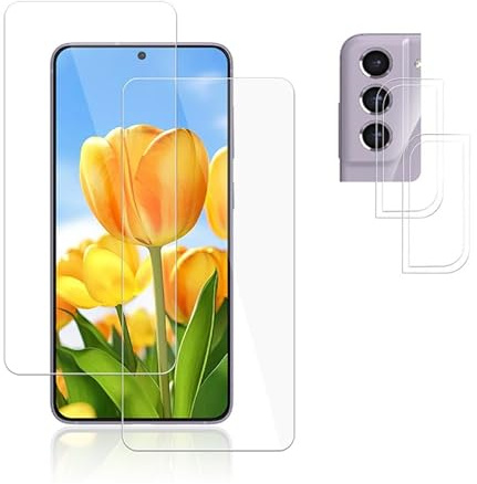 2 Stück für Schutzglas Samsung S21 FE Panzerfolie mit Kameraschutz | Anti-Fingerprint Folie für Schutzfolie Samsung Galaxy S21 FE Displayschutz, Volle Abdeckung Schutz Glas