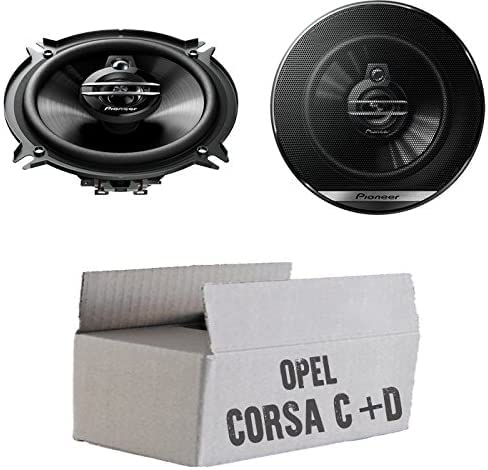 Opel Corsa C + D Tür hinten - Lautsprecher Boxen Pioneer TS-G1330F - 13cm 3-Wege 130mm Triaxe 250W Auto Einbausatz - Einbauset