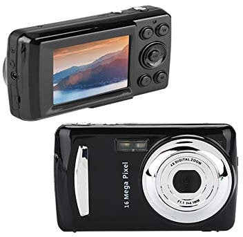Mini Appareil Photo numérique, 720P HD 2,4 écran LCD 4X Zoom numérique 16MP 30fps Caméra Caméscope Support Mémoire Carte pour Enfants Enfants Cadeau(Noir)
