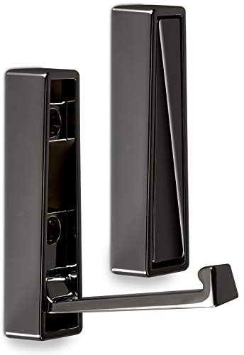 SOTECH Aufbau Klapphaken BARI Chrom dunkel 80 x 20 x 15 mm Mantelhaken klappbar Aufbauhaken zum Aufschrauben