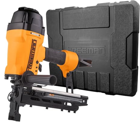 Freeman G2FS9 2nd Generation Pneumatic 9-Gauge 2 Fencing Stapler with Case, T-Handle, Adjustable Metal Belt Hook, and 1/4 NPT Air Connector