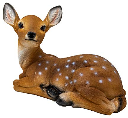 Benera REH Deko Figur Bambi Dekoration für Haus und Garten Innen Außen Rehkitz Braun 34 X 27 cm