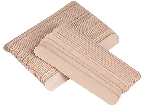 Hair Removal Stick - Hair Removal Spatula Applicator Medical Disposable Wooden Spatula Tongue Depressor 100pcs/bag