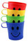 Dependable Industries inc. Essentials Kunststoffbecher mit Smiley-Gesicht, BPA-frei, Partyzubehör, Trinkbecher, 4 Stück