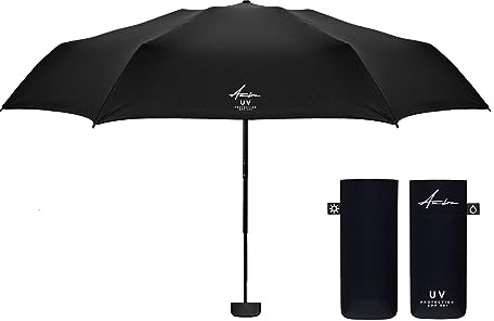 Parapluie pliant compact solide anti UV pour femmes & hommes