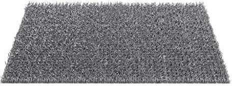 CSN Astro Turf Fußmatte | Eingangstürmatte Fußabtreter für Innen und Außen | Kunstrasen Wetterfest Matte | Silber Grau 45 x 75 cm