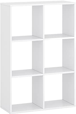 Target Home Bücherregal vielen Fächer Standregal Aktenregal Hochregal Aufbewahrung Regal horizontal/Vertical, an der Wand hängen/auf dem Boden stehend (73 x 108 29, Weiß)