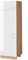 Vicco Kühlumbauschrank R-Line, Hochschrank für die Küche, Weiß Hochglanz/Goldkraft Eiche, 60 cm