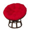 Morbuy Papasansessel Kissen Sitzauflage, Rundes Dicke Stuhlkissen Bequem & Weich Sitzkissen Hängesessel für Indoor Outdoor Garten Stuhlauflage (60x60CM,groß Rot)