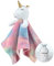 CREVENT Baby Schmusetuch,Plüsch Komfort Schnuffeltuch für Neugeborene,Weich & Waschbar Kuscheltuch Schlaftier für Babys und Kleinkinder,Spielzeug 0+ Monate(Rosa Einhorn)