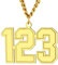 Supcare Edelstahl Zahlen Anhänger 000-999 Zahl Kette für Damen Herren Personalisierter Nummer Halskette Freundschaftkette Partnerkette Sport Halsketten für Geburtstag Goldkette