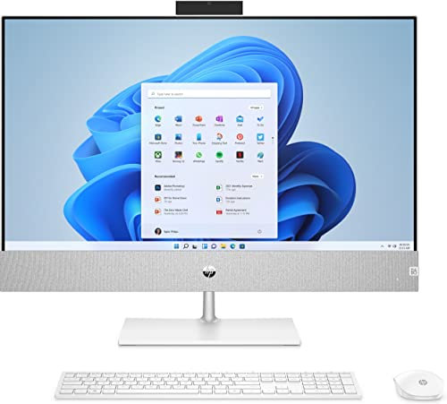 HP Pavilion 27-ca2002ss Todo en uno - Ordenador de 27 Full HD (Intel Core i7-13700T, 16GB RAM, 1TB SSD, Gráficos NVIDIA GeForce RTX 3050, Windows 11 Home) Plata y Blanco
