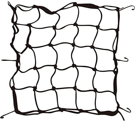 CARALL Rete Portabagagli, Rete di Carico per Bagagli Elastica Resistente con Ganci per Auto, Moto, SUV, Camion (M 40x40cm)