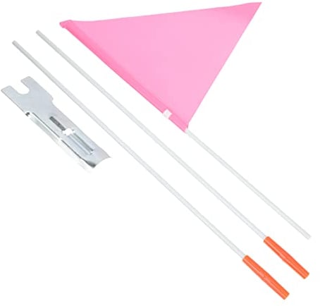 Homoyoyo 1 Satz Fahrradfahnenmast Fahrradfahne Mit Stange Verrücktes Kart Radsportflagge Sicherheitsdreieck Fahnenstange Fahrradhalter Flaggen Glasfaser Fahrradtasche Reflektierend Kind