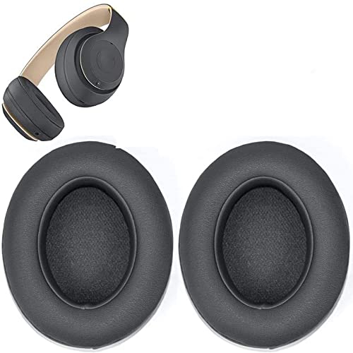Beats Studio 2 & 3 - Cuscinetti di ricambio cablati e senza fili, in memory foam con morbida pelle proteica, grigio ombreggiato