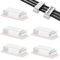 50 Pcs Câble Management, Gestion Clips Câble Adhésifs, Supports de Clips Rangement Câble pour Bureau, Maison, Voiture, TV, PC (Blanc)