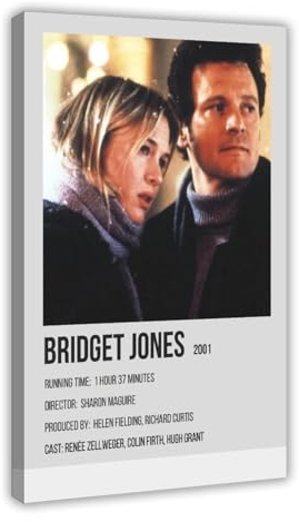 Bridget Jones's Diary Filmposter auf Leinwand Poster Wandkunst Dekor Druck Bild Gemälde für Wohnzimmer Schlafzimmer Dekoration Rahmen: 30 x 45 cm