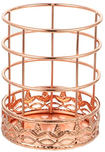 HAPINARY Großer Stifthalter Aus Metall Roségold Eleganter Organizer Für Schreibtisch Makeup-pinsel Und Bürobedarf Stabil Rutschfest Und Einfach Zu Reinigen Modernes Design Für Zuhause