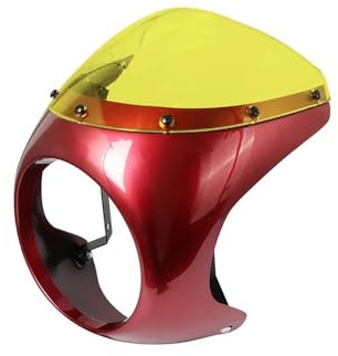 Windschild Motorrad Universal Cafe Racer 7 Zoll Scheinwerfer Lenker Verkleidung Windschutzscheiben-Kits