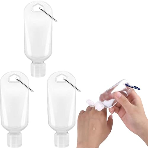 Lot de 3 porte-clés portables pour sauce piquante – Mini contenants pour ketchup – Porte-clés rechargeable pour sauce piquante de voyage – Bouteilles de 50 ml, sauces, sauces et marinades, agrafes de