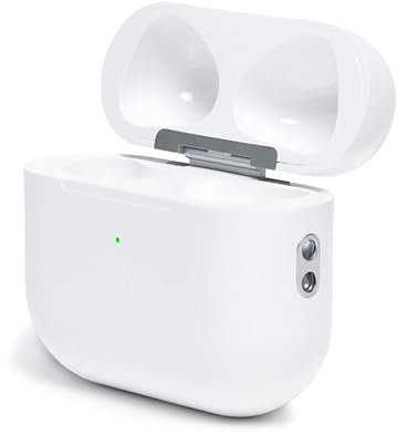 Custodia di ricarica wireless compatibile con Airpods 3a generazione, USB-C, custodia di ricarica sostitutiva originale con pulsante di accoppiamento sincronizzato, 5 volte la carica completa