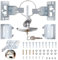 Universal Garage Door Lock Kit, Garage Door T-Handle Lock with 2 Keys, Overhead Garage Door Lock Assembly Set, Stainless Steel Garage Door Security Lock Kit with Spring Latch and Keyed Handle