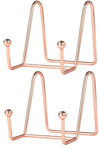 TOGEVAL 2pièces Support De Bureau Rose Doré Pour Cartes De Visite Lot De Porte-mémos Décoratifs Pour Photos Et Notes