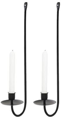 Wandkerzenhalter Aus Metall, 2 Stück | Kerzenleuchter für Die Wand - Stumpenkerzenleuchter, Bauernhaus-Wandkerzenleuchter, Vintage-Wandkerzenhalter, Hochzeitsdekoration