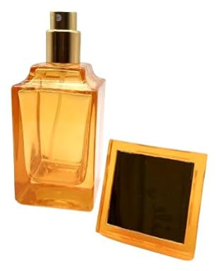 Zénitude Glassworks 50ml TFord Style Square Empty Glass Perfume Bottle Orange
