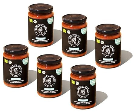 Löwenanteil - 100% Bio-Eintopf SWEET CHILI - 6x 570g Glas - Proteinreiches Bio-Fertiggericht mit angenehmer Schärfe, dezenter Süße & veganem Hack - Ohne Zuckerzusatz & Glutenfrei