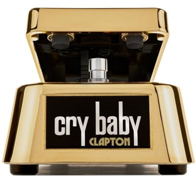 Dunlop EC95 Eric Clapton Cry Baby Wah, Wah Pedal für E-Gitarre, ikonischer Sound, Klangsteuerung und elegantes Design, in Gold