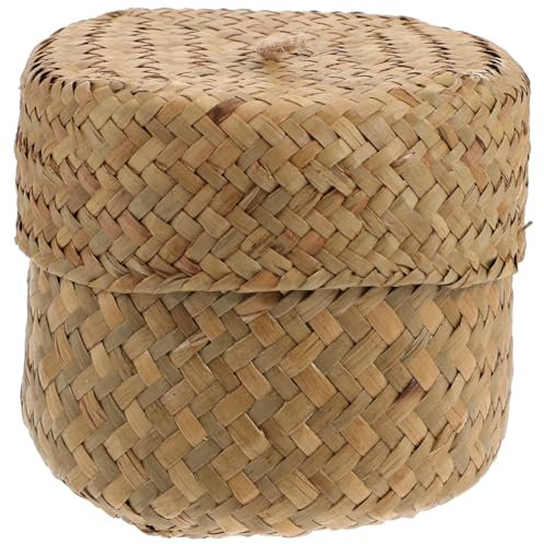 Handmade Straw Flower Basket Mini Seagrass Storage Basket for Decorative Home Use Gift Box