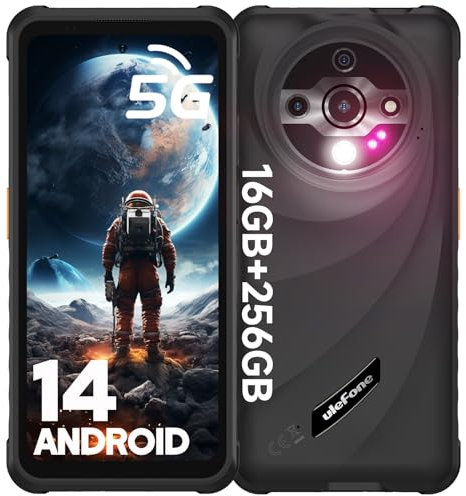 Ulefone Armor X31 Pro Téléphone Portable Incassable 5G, 16Go+256Go/2To Dimensity Actualisable Android 15 64MP+25MP Vision Nocturne, 6050mAh 6.56'' Antichoc Smartphone Dual Sim/NFC 2Ans Garantie-Orange