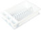Jolie Max Small Plastic Dish Drainer Rack with Removable Drip Tray – Compact Kitchen Counter Rack with Cutlery Holder, Holds Up to 11 Plates, 42 x 26 x 10 cm (WHITE)