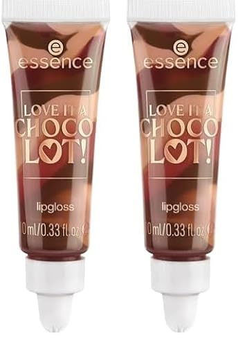 Essence Cosmetics Brillo de labios LOVE IT A CHOCO' LOT, brillante, 10 ml (Paquete de 2)
