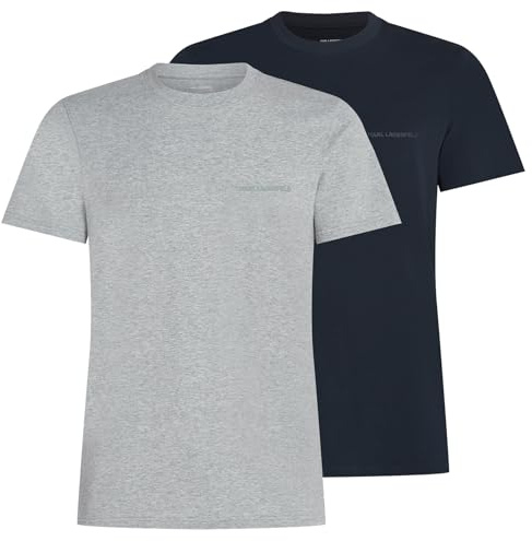 Karl Lagerfeld Herren Elongated Logo Short Sleeve T-Shirt (2 Pack)