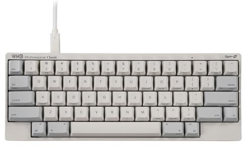 HHKB - Happy Hacking Keyboard Professional Classic Type-S weiß (kabelgebunden, USB-C, leise, Mac, Windows, weiß, gedruckt) mit 2 Jahren erweiterter Austauschgarantie