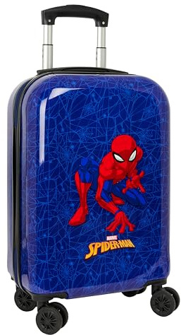 Spiderman - Trolley de Cabina 20 Pulgadas, Maleta con Ruedas, Candado de Seguridad, Maleta Ligera, 34.5x20x55 cm