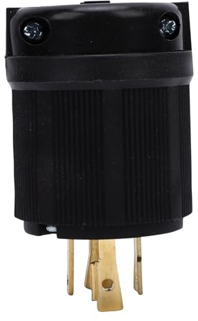 Wakects Prise Industrielle 20A, Plastique PA66, Connecteur d'alimentation Mâle à 4 Broches, Anti-détachement pour Générateurs, Poêles et Sèche-linge