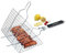 Grill Basket BBQ Grillkorb Grillwender Edelstahl Grillrost für Fleisch Fisch Steak Wurst Gemüse