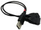 PROW® 30cm Nero USB 2.0 A Spina Maschio A 2 Doppio USB A Jack femminile Cavo di estensione cavo cavo adattatore Hub USB (USB M-2F)