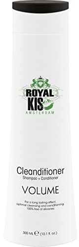 Royal KIS Volume Cleanditioner - 2 in 1: Shampoo & Conditioner - 300 ml - feines und lebloses Haar - mit Keratin und Koffein - ohne Silikone