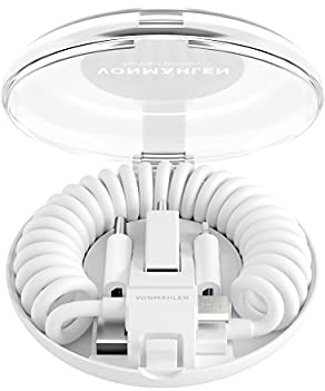 VONMÄHLEN allroundo All-in-One 6-in-1 Ladekabel mit 5 Anschlüssen - Micro-USB, USB-C - Für Handy & Mobile Endgeräte - Kompatibel mit iPhone, Samsung etc. (Weiß)