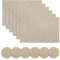 Homcomodar Beige Table Place Mats and Coasters Set of 6 Durable Placemats Set