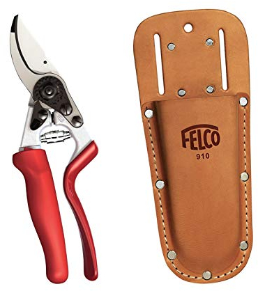 Original Felco Modell 7 Gartenschere und Holster – Gartenschere mit Ledertasche