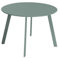 LOLAhome Mesa Auxiliar Marzia lacada Verde | Ø60x42 cm | De Acero con Revestimiento epoxi anticorrosión Interiores y Exteriores, jardín, terraza y balcón