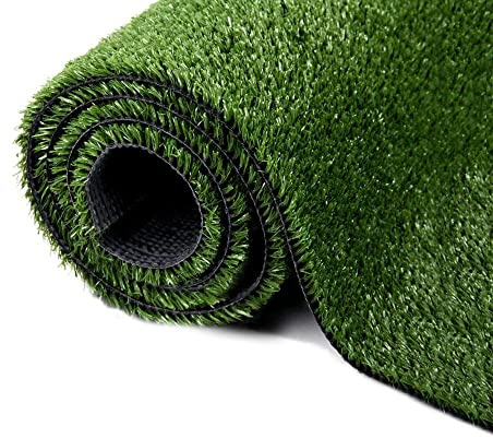 WarmShe Synthetic Artificial Grass Turf Drainage Holes Indoor Outdoor Pet Faux Grass Astro Rug Carpe 4FTX6FT Indoor Outdoor Balcony Garden Decor
