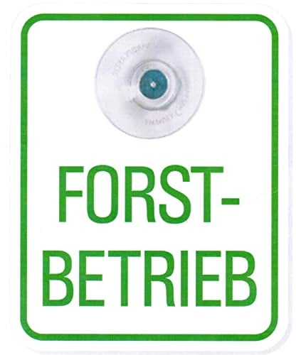 HSK Schild mit Saugnapf für Windschutzscheibe - Forstbetrieb - 308031/1