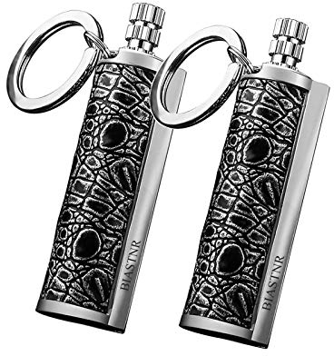 BIASTNR Permanent Match Matchstick Fire Starter 2 Pack, Dragon's Breath Immortal Lighter with Keychain, Kerosin Refillable Flint Lighter for Camping Hiking